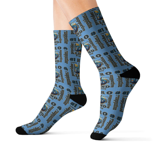 Hero Legend Sublimation Socks — Superhero Tribute Crew Socks