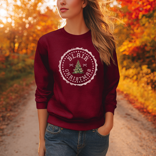 Blair Christmas Sweatshirt – Custom Holiday Graphic