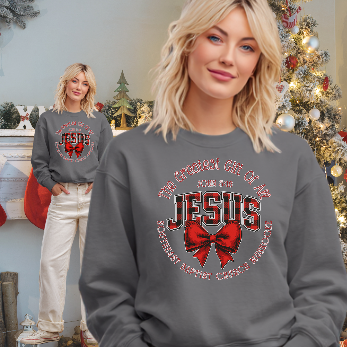 ♥️The Greatest Gift of All – JESUS (John 3:16) Christmas Tee