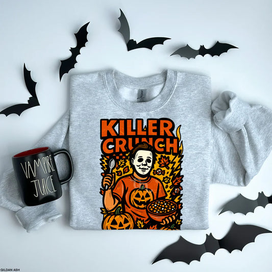Comfort Colors Killer Crunch Halloween Sweatshirt – Orange