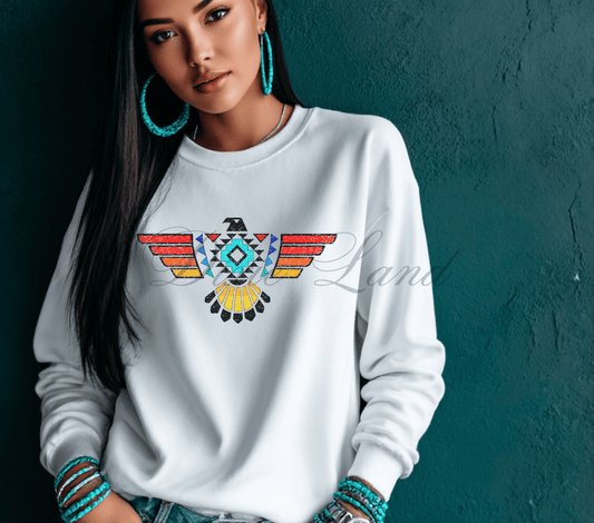 Native-Inspired Thunderbird Crewneck Sweatshirt